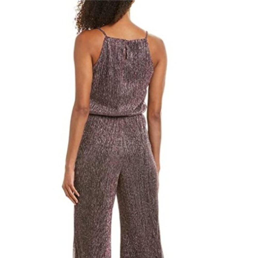 Metallic Shimmer Jumpsuit in purple by Cupcakes and Cashmere, size S. Brand New